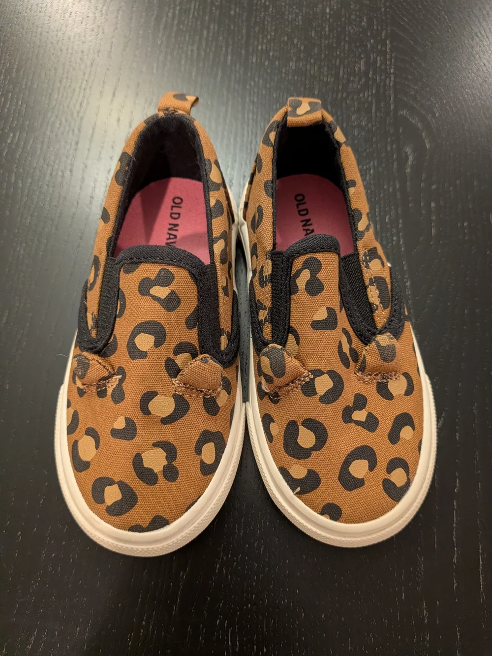 Old Navy Kids Slip-On Leopard Print Sneakers - Brown & Black